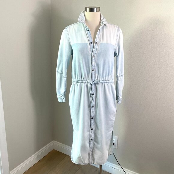 G-STAR RAW Womens Small Modern Arc 3D Shirt Light Wt Luda Denim Dress - Picture 2 of 16